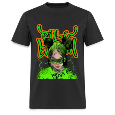 Billie Eilish Green Playera Regular Miniatura