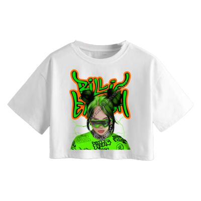 Billie Eilish Green Crop Top Miniatura