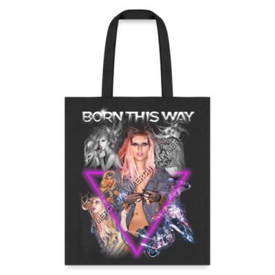 Born This Way Collage Tote Bag Miniatura