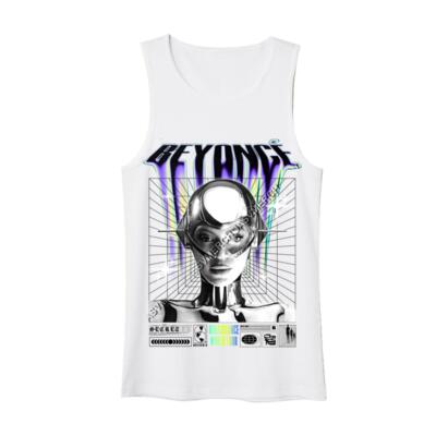 Beyonce Robot Off White Tank Top Miniatura