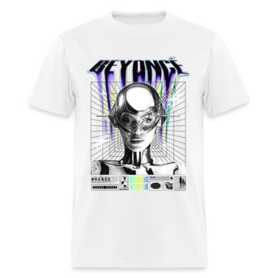 Beyonce Robot Off White Playera Regular Miniatura