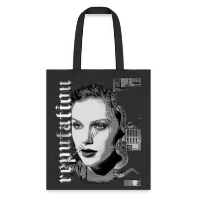 Reputation Taylor Black and White Tote Bag Miniatura