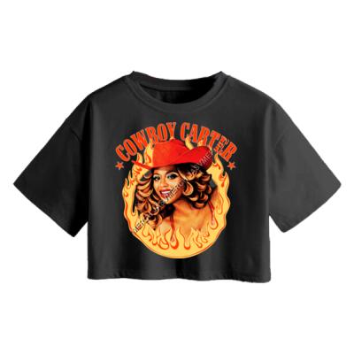 Cowboy Carter Flames Crop Top Miniatura