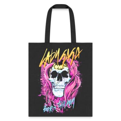 Born This Way Skull Tote Bag Miniatura