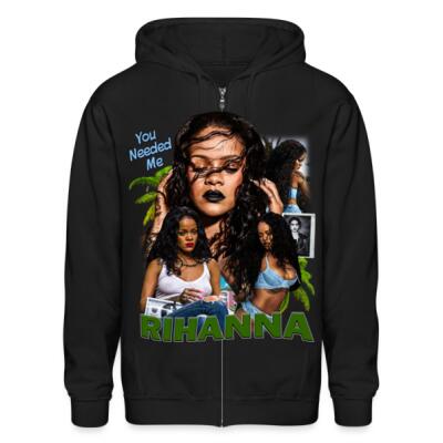 Rihanna Zip Up Hoodie Miniatura