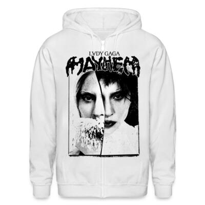 Mayhem White Cover Zip Up Hoodie Miniatura