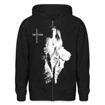 Mayhem Black White Zip Up Hoodie Miniatura