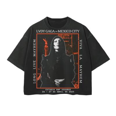 Lady Gaga Mexico City Oversized Peso Completo Boxy Fit Miniatura