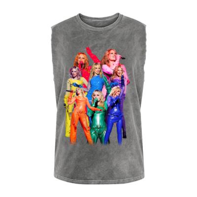 Kylie Tension Tour Rainbow Acid Wash Sin Mangas Miniatura