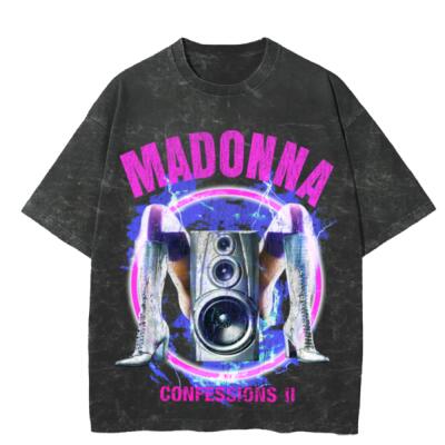 Madonna Speakers Mineral Wash Oversized Peso Completo Miniatura